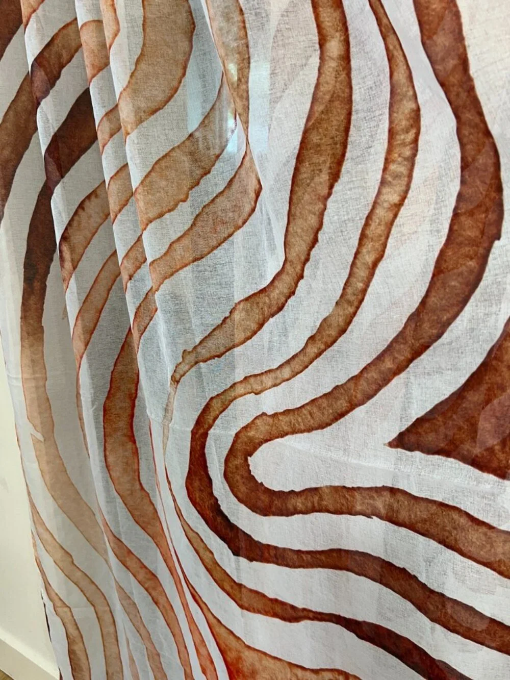 Society6 Sheer Curtains Pair 50x84 Terracotta